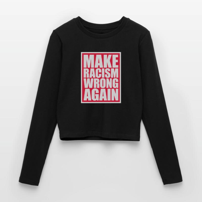 make racism wrong again Women's Slim Fit Longsleeve