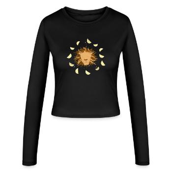 Rêve d’été - Manches longues slim fit Femme - noir - Devant - AI Model Female 172 light (172cm)