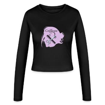 Coiffeuse - Manches longues slim fit Femme - noir - Devant - AI Model Female 172 light (172cm)