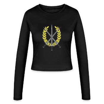 Bataille À L’épée Combat Épéiste Victor Odin - Manches longues slim fit Femme - noir - Devant - AI Model Female 172 light (172cm)