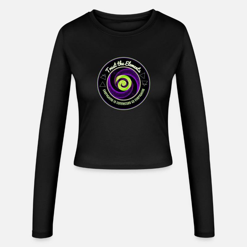 Elements Spiral Unity - Women's Slim Fit Longsleeve - black