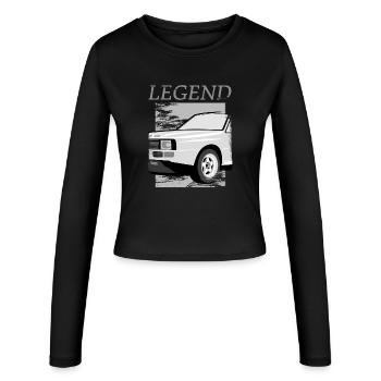 Rallye Sport Quattro S1 E1 - Manches longues slim fit Femme - noir - Devant - AI Model Female 172 light (172cm)