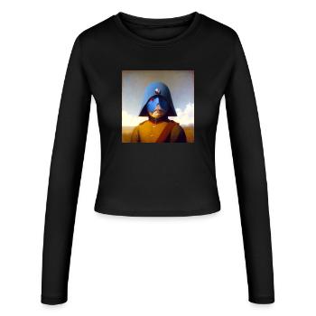 Surréaliste 10 - Manches longues slim fit Femme - noir - Devant - AI Model Female 172 light (172cm)
