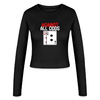 Poker Gambling Statement Casino Card Game Poker - Manches longues slim fit Femme - noir - Devant - AI Model Female 172 light (172cm)