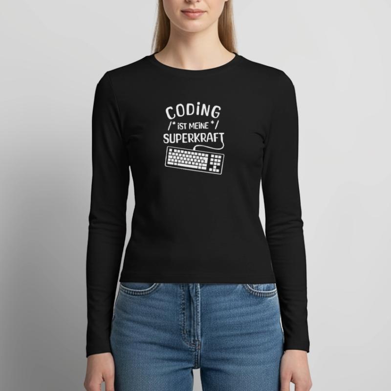 Instruction de script de code Développeur Computergeek Manches longues slim fit Femme