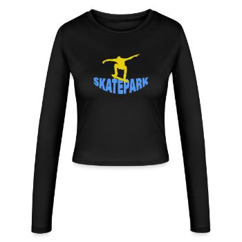 SKATEPARK - Manches longues slim fit Femme - noir - Devant - AI Model Female 172 light (172cm)