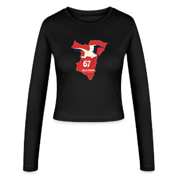 Bas-Rhin - Frauen Slim Fit Langarmshirt - Schwarz - Vorne - AI Model Female 172 light (172cm)