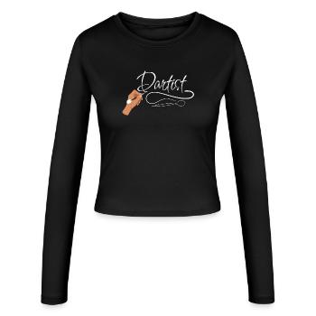 Darts Art Dartist Creative Darts Design for Fans - Women's Slim Fit Longsleeve - black - Front - AI Model Female 172 light (172cm)
