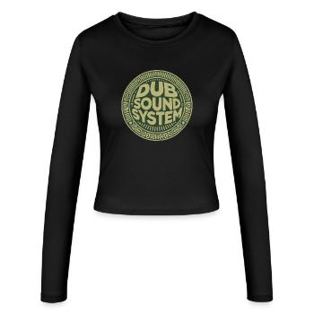 Dub-Soundsystem - Frauen Slim Fit Langarmshirt - Schwarz - Vorne - AI Model Female 172 light (172cm)