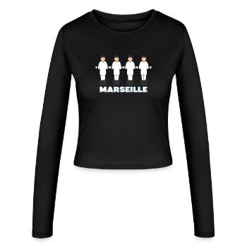 Marseille - Manches longues slim fit Femme - noir - Devant - AI Model Female 172 light (172cm)