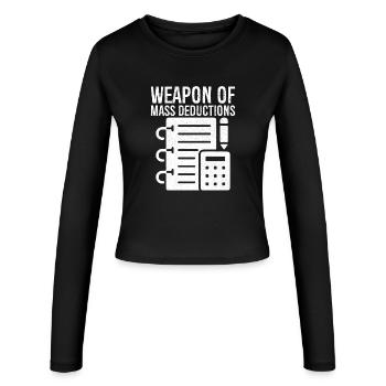 Arme de masse déduction calculatrice - Manches longues slim fit Femme - noir - Devant - AI Model Female 172 light (172cm)