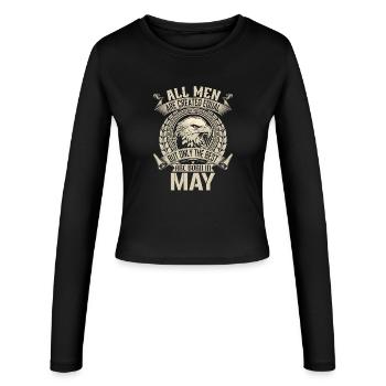 Conception de l'hymne de mai de Eagle Loyalty - Manches longues slim fit Femme - noir - Devant - AI Model Female 172 light (172cm)