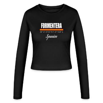 Formentera - Women's Slim Fit Longsleeve - black - Front - AI Model Female 172 light (172cm)