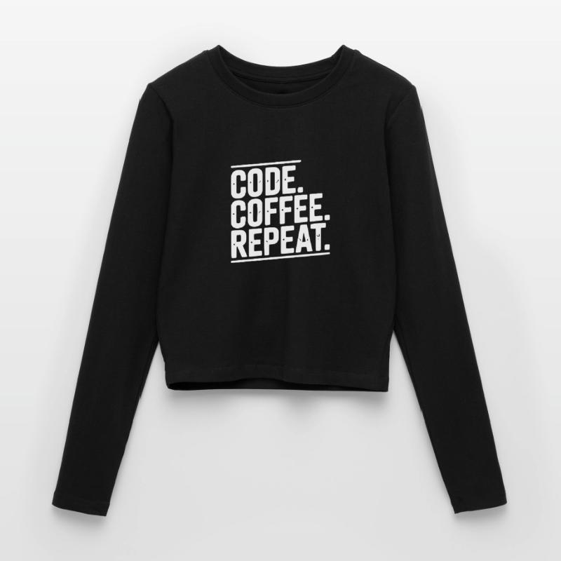 Code Coffee Repeat Women's Slim Fit Longsleeve