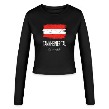 Tannheimer Tal - Women's Slim Fit Longsleeve - black - Front - AI Model Female 172 light (172cm)