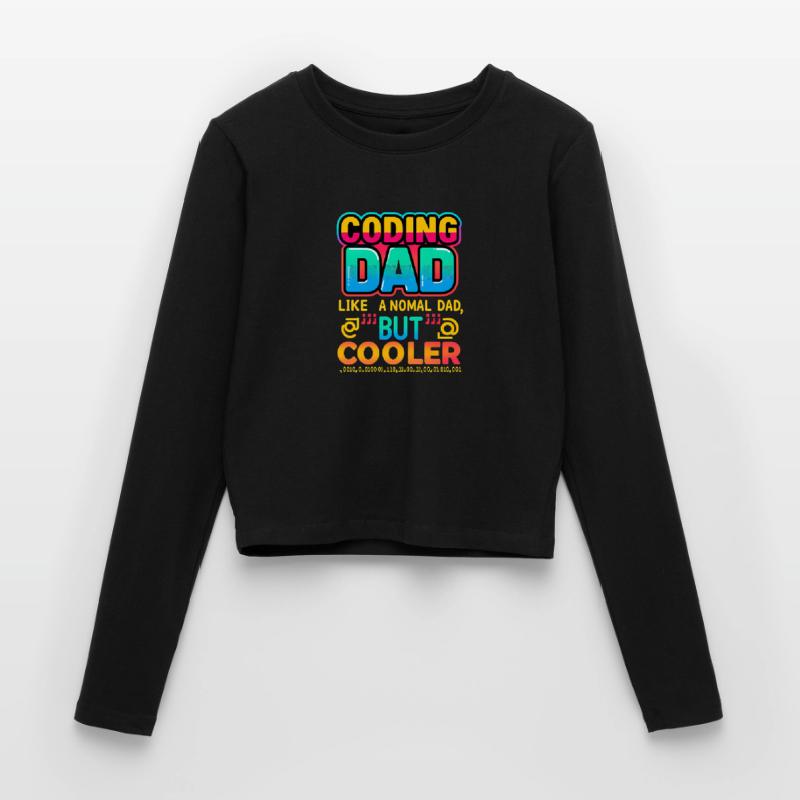 Codage Papa Cooler, Programmeur Manches longues slim fit Femme