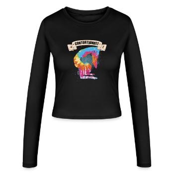 Quote for a contortionist - Women's Slim Fit Longsleeve - black - Front - AI Model Female 172 light (172cm)