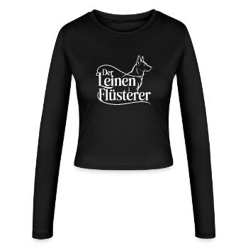 École canine Dog Lover Dresseur de chiens - Manches longues slim fit Femme - noir - Devant - AI Model Female 172 light (172cm)