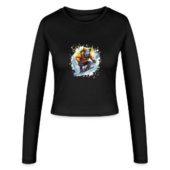 Rhino Snowboard - Manches longues slim fit Femme - noir - Devant - AI Model Female 172 light (172cm)