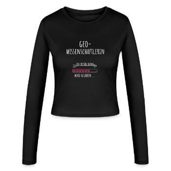 Geoscientist Studies Training Gift - Women's Slim Fit Longsleeve - black - Front - AI Model Female 172 light (172cm)