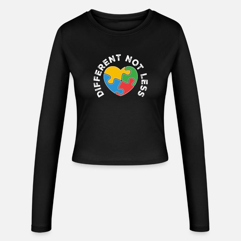 PuzzleHerz Vielfalt vereint Farben - Frauen Slim Fit Langarmshirt - Schwarz