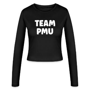 Pmu - Women's Slim Fit Longsleeve - black - Front - AI Model Female 172 light (172cm)