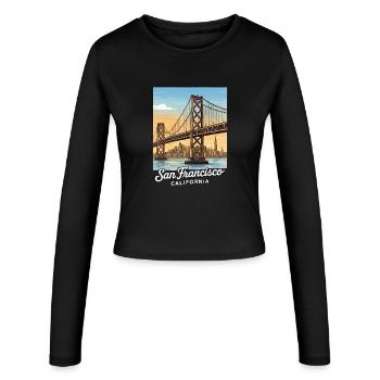 San Francisco - Manches longues slim fit Femme - noir - Devant - AI Model Female 172 light (172cm)