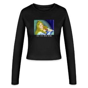 La Belle au bois dormant ne dort que cinq minutes de plus - Manches longues slim fit Femme - noir - Devant - AI Model Female 172 light (172cm)
