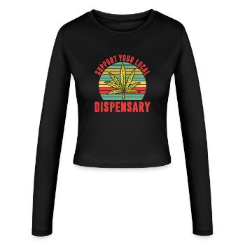 Funny Stoner Outfits - Women's Slim Fit Longsleeve - black - Front - AI Model Female 172 light (172cm)
