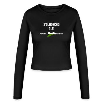 S’Gladschd Glei Dicton Est-Allemand - Manches longues slim fit Femme - noir - Devant - AI Model Female 172 light (172cm)