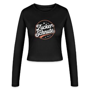 Sugar Snout Sweet Tooth Chocolate Sugar Snouts - Women's Slim Fit Longsleeve - black - Front - AI Model Female 172 light (172cm)