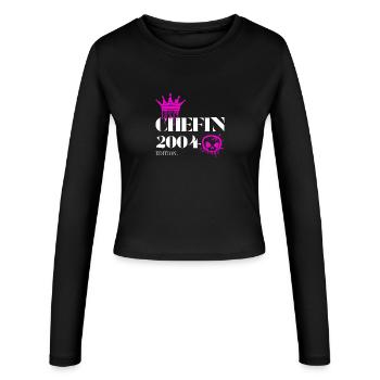 Chefin Edition 2004 21 Geburtstag Spruch - Frauen Slim Fit Langarmshirt - Schwarz - Vorne - AI Model Female 172 light (172cm)