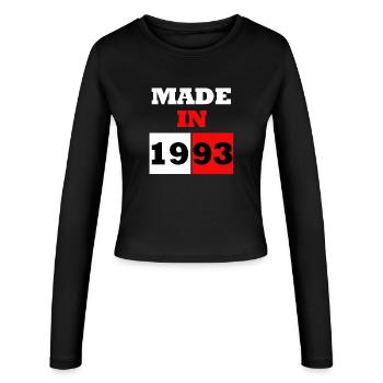 Made In 1993 Anniversaire - Manches longues slim fit Femme - noir - Devant - AI Model Female 172 light (172cm)