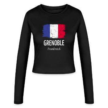 Grenoble - Manches longues slim fit Femme - noir - Devant - AI Model Female 172 light (172cm)