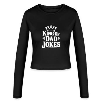 Roi des blagues de papa - Manches longues slim fit Femme - noir - Devant - AI Model Female 172 light (172cm)