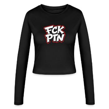 Déclaration anti-Poutine du FCK PTN - Manches longues slim fit Femme - noir - Devant - AI Model Female 172 light (172cm)
