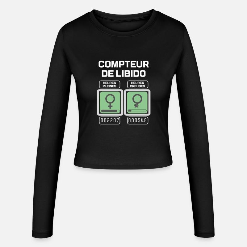 Female Libido Meter - Women's Slim Fit Longsleeve - black