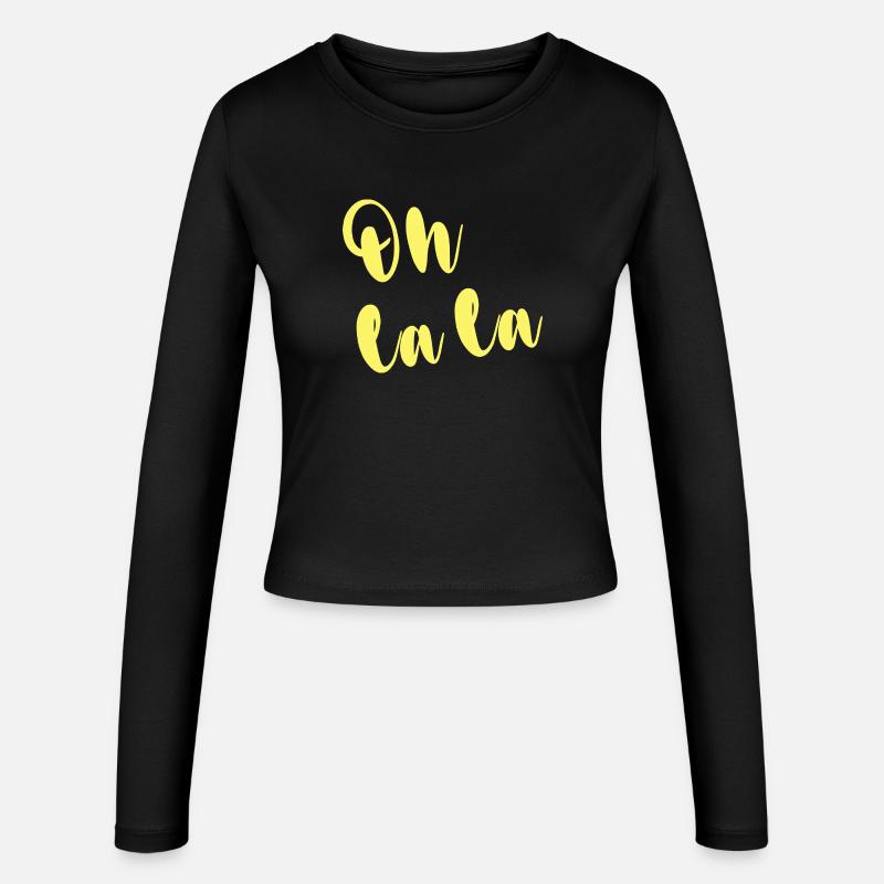 OH LA LA - Women's Slim Fit Longsleeve - black