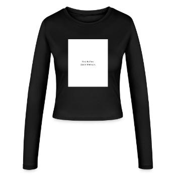 D’abord le café, puis les gens - Manches longues slim fit Femme - noir - Devant - AI Model Female 172 light (172cm)