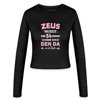 54 Years Relationship Anniversary Wedding Anniversary - Women's Slim Fit Longsleeve - black - Front - AI Model Female 172 light (172cm)