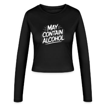 Peut contenir de l’alcool Alkohol Mallorca Saufen JGA - Manches longues slim fit Femme - noir - Devant - AI Model Female 172 light (172cm)