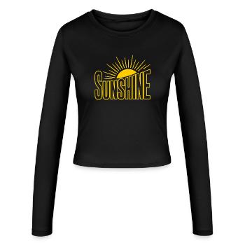 Sunbeam Sunshine Logo - Manches longues slim fit Femme - noir - Devant - AI Model Female 172 light (172cm)
