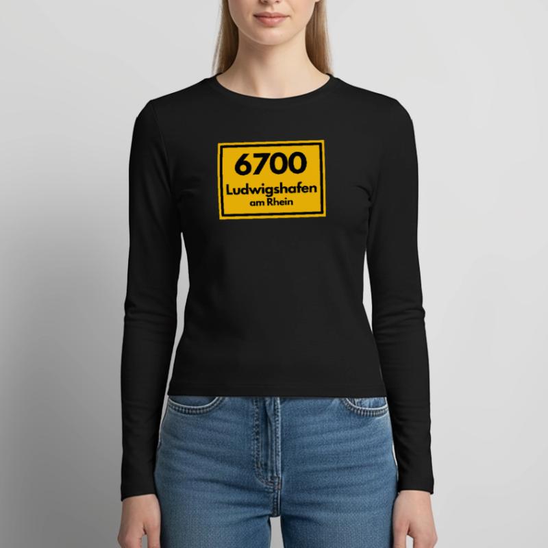 OLD POSTCODE POSTCODE RETRO 6700 LUDWIGSHAFEN Women's Slim Fit Longsleeve