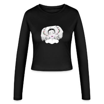 DELNJOSERBOWKA - sombre - Manches longues slim fit Femme - noir - Devant - AI Model Female 172 light (172cm)