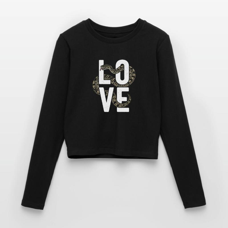 King Python Snakes LOVE Terrarium Python Women's Slim Fit Longsleeve