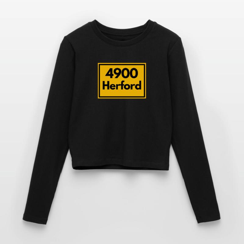 OLD POSTCODE POSTCODE 4900 HERFORD OSTWESTFALEN Women's Slim Fit Longsleeve