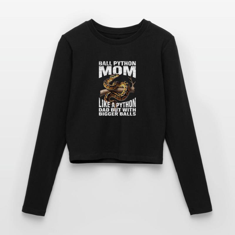 Königspython Mom Mama Schlangen Terrarium Python Frauen Slim Fit Langarmshirt