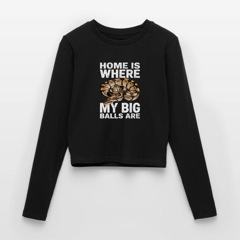 Königspython Schlangen Liebhaber Terrarium Python Frauen Slim Fit Langarmshirt