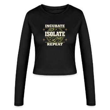 Mikrobiologie - Frauen Slim Fit Langarmshirt - Schwarz - Vorne - AI Model Female 172 light (172cm)