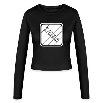 Prénom Carla - Manches longues slim fit Femme - noir - Devant - AI Model Female 172 light (172cm)